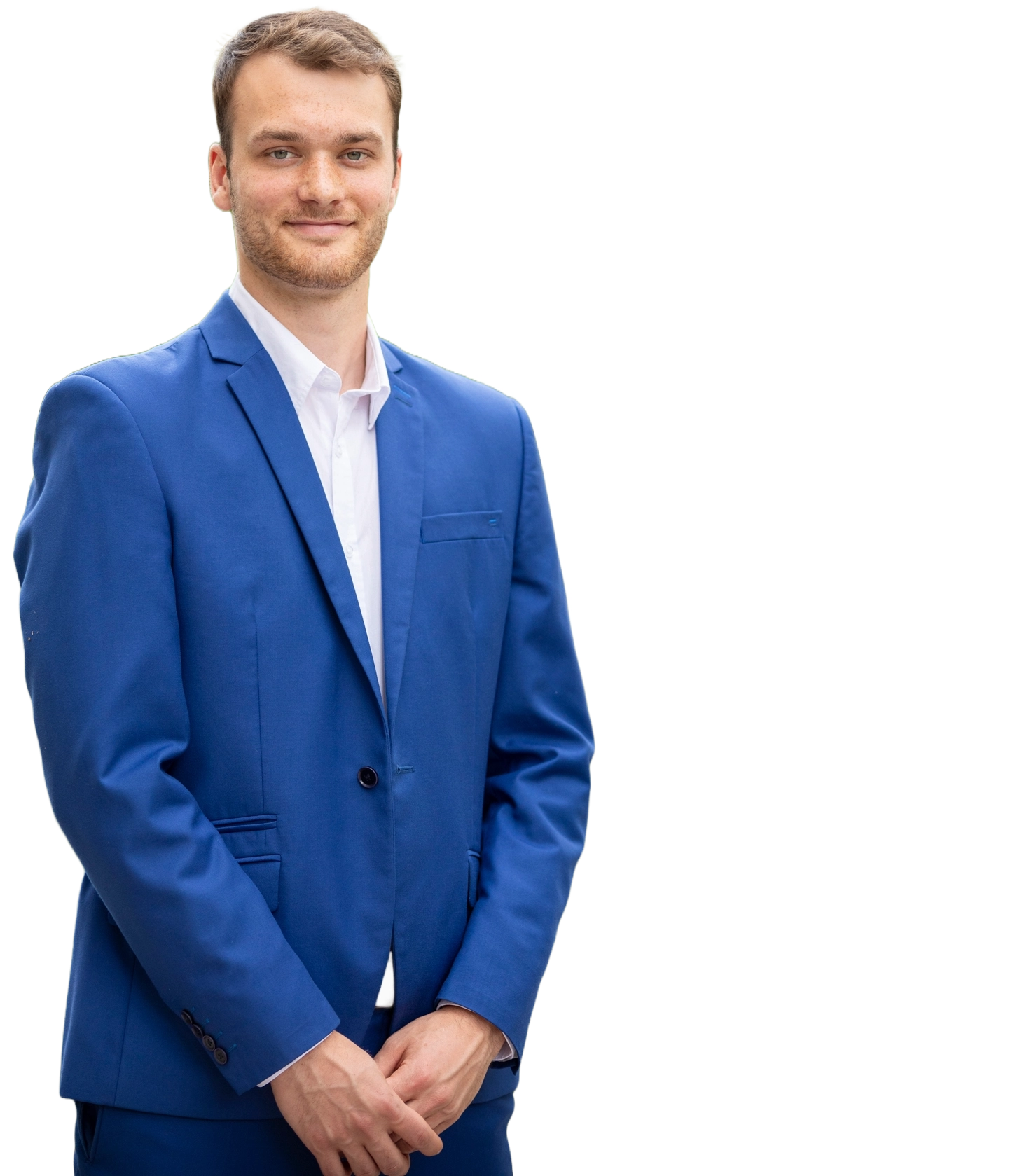 Matěj Šimeček in a beatiful blue suit